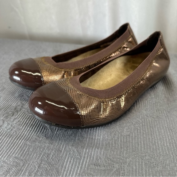Vionic Allora Ballet Flats Brown Metallic - US6.5 EU37.5 - Picture 4 of 14